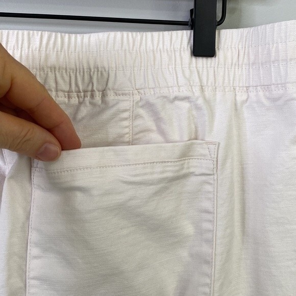 Talbots "Easy Slim Leg Crop Pants" Pull On Elastic Drawstring Button Tab Cuffs - Picture 8 of 16